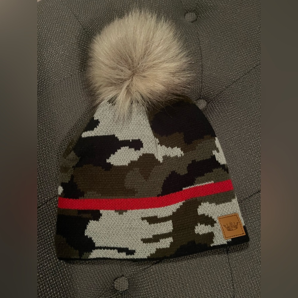 Panache Camo Red Trim Hat